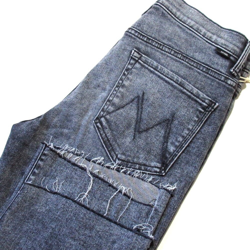 NWT Mother Insider Crop Step Fray in Train Stops Mineral Wash Stretch Jeans 31 - Picture 11 of 11